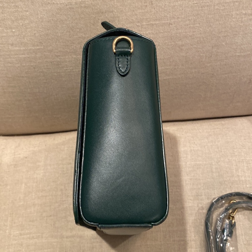 MuteMuse Amuse Bag in Sorbone Green Leather with Suede lining - Picture 7 of 10